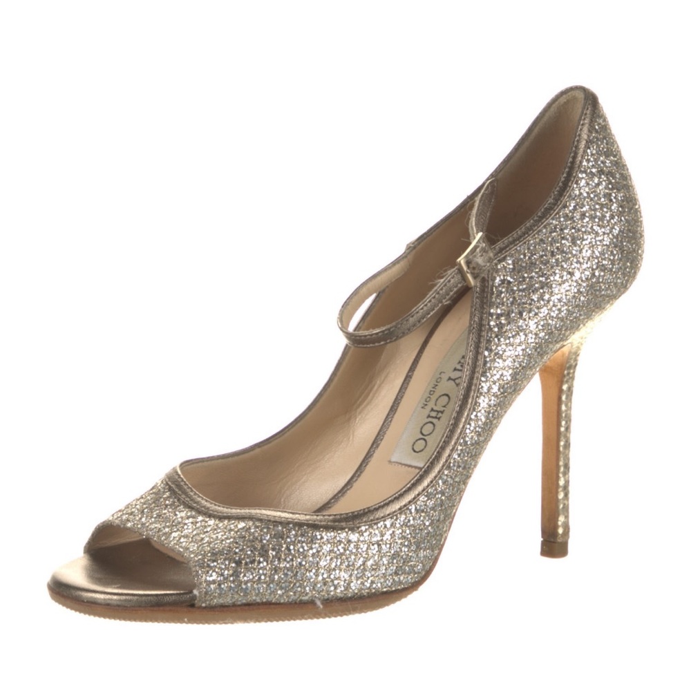 Jimmy Choo Mary Jane Glitter Heel - Picture 3 of 5
